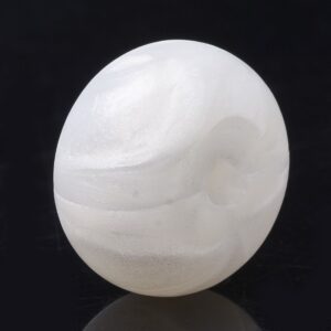 Siliconen, 14X8mm - Rondelle - Pearl White