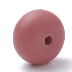Siliconen, 14X8mm - Rondelle - Terracotta Brown