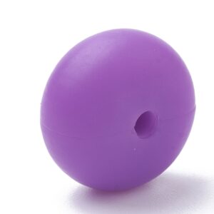 Siliconen, 14X8mm - Rondelle - Purple
