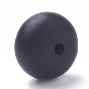 Siliconen, 14X8mm - Rondelle - Black