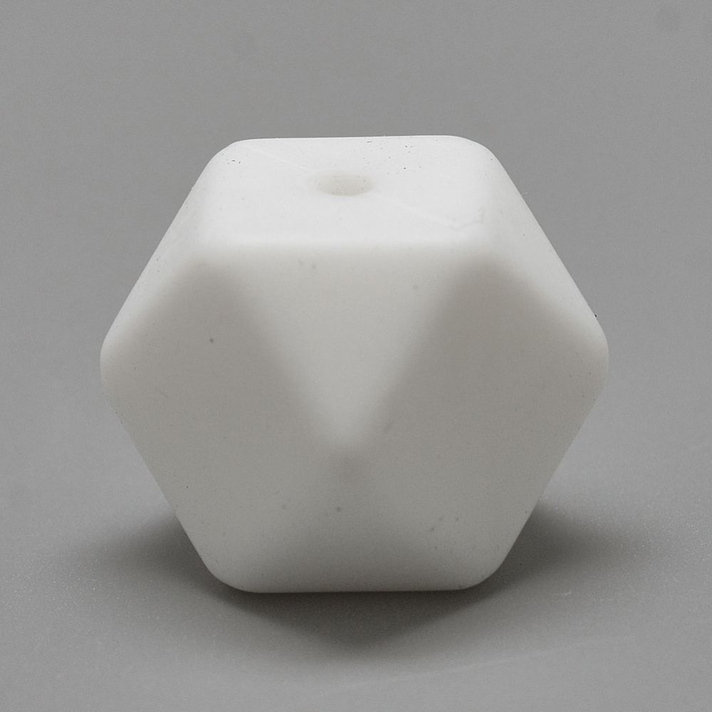 Siliconen, 14X14X14mm - Polygon - White