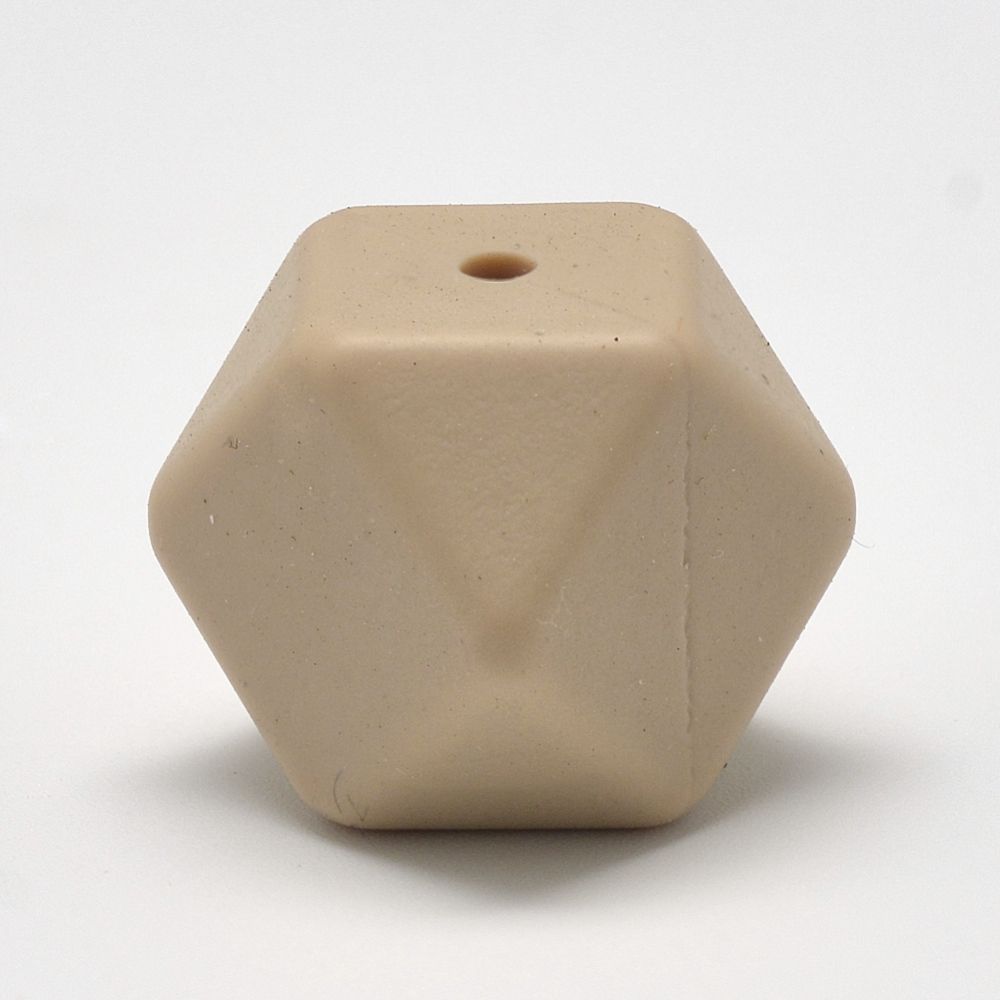 Siliconen, 14X14X14mm - Polygon - Burlywood