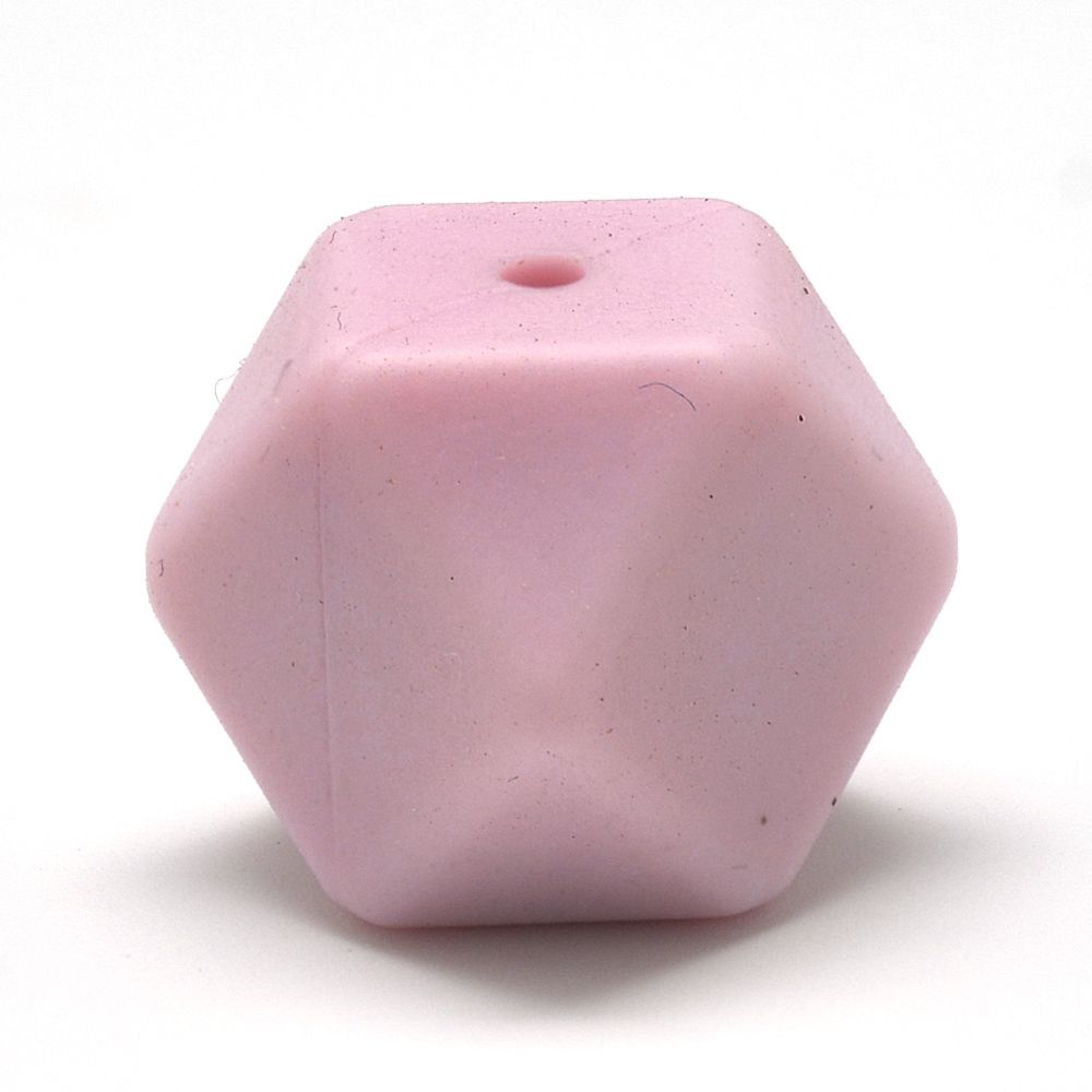 Siliconen, 14X14X14mm - Polygon - Pink