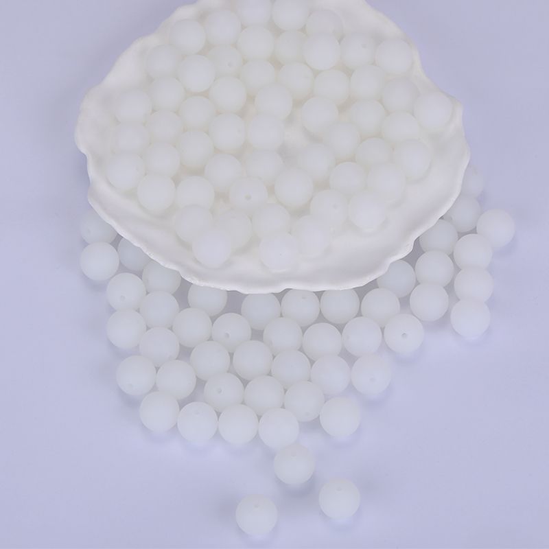 Siliconen, 15mm - Rond - Translucent White