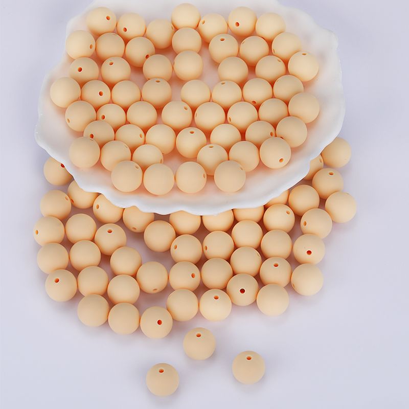 Siliconen, 15mm - Rond - Lemon Chiffon