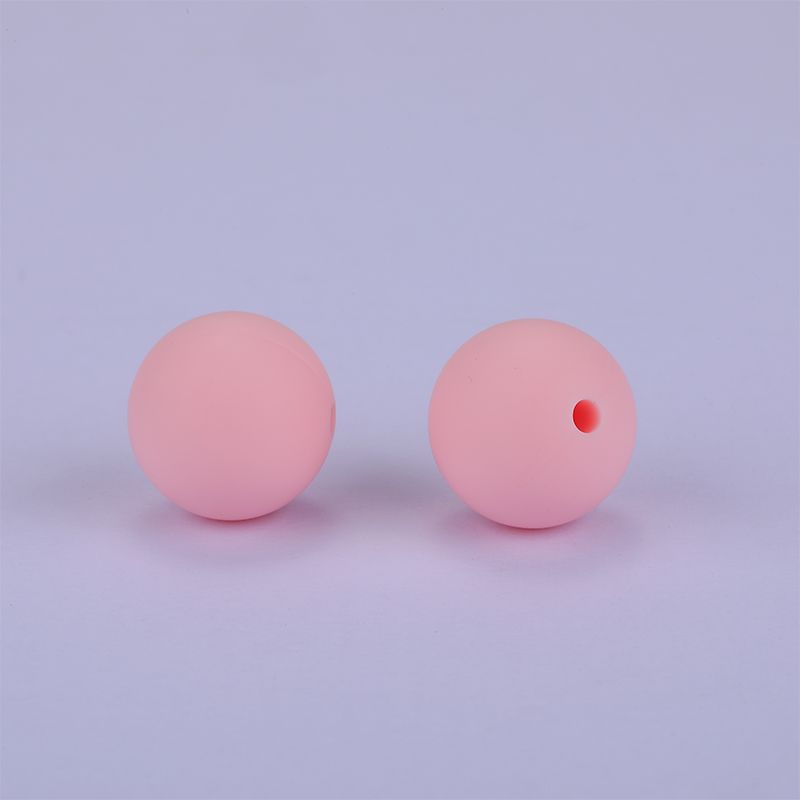 Siliconen, 15mm - Rond - Light Salmon Pink - Afbeelding 2