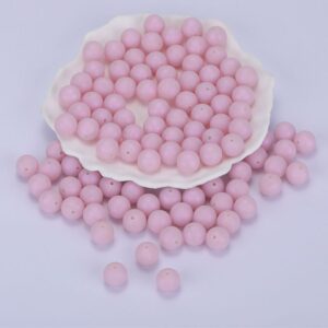 Siliconen, 15mm - Rond - Pearl Pink