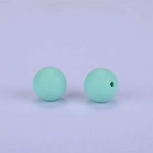 Alternative view of Siliconen, 15mm - Rond - Turquoise Blue