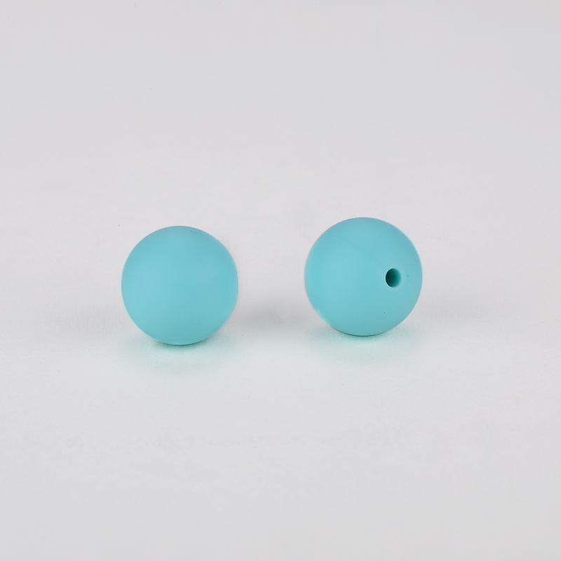 Siliconen, 15mm - Rond - Pale Turquoise - Afbeelding 2