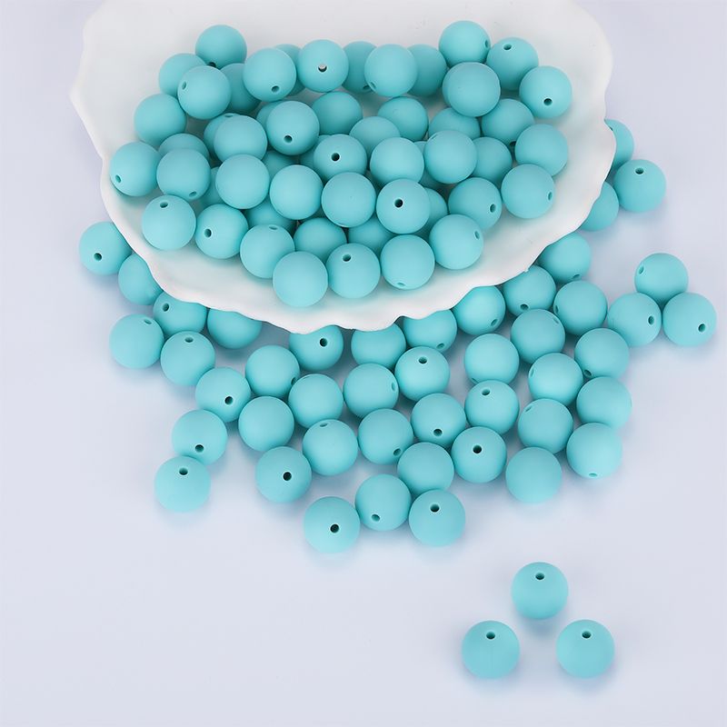 Siliconen, 15mm - Rond - Pale Turquoise