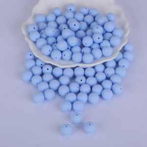 Siliconen, 15mm - Rond - Light Blue