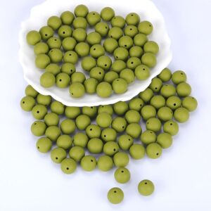 Siliconen, 15mm - Rond - Olive Green