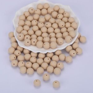 Siliconen, 15mm - Rond - Light Beige