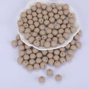 Siliconen, 15mm - Rond - Dark Khaki