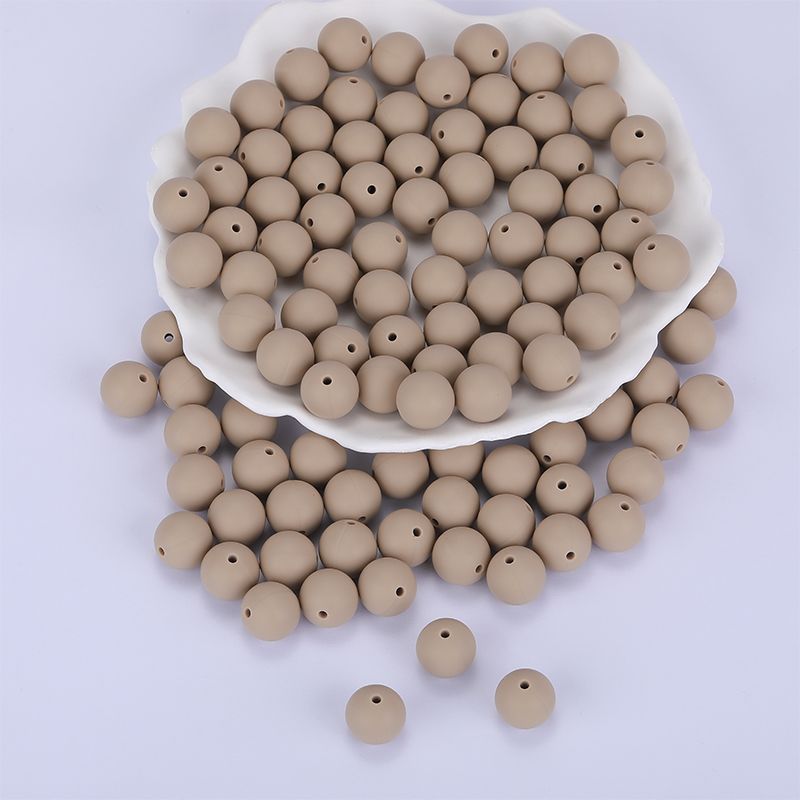 Siliconen, 15mm - Rond - Dark Khaki