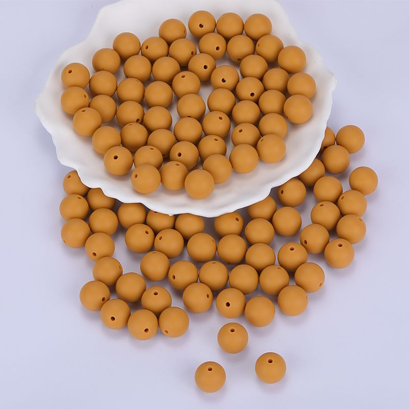 Siliconen, 15mm - Rond - Dark Goldenrod