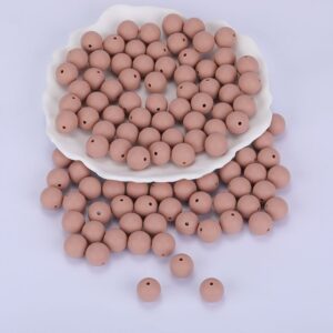 Siliconen, 15mm - Rond - Mauve Beige