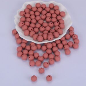 Siliconen, 15mm - Rond - Purple Mauve