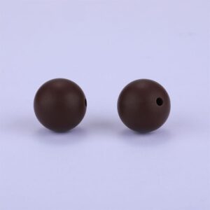 Alternative view of Siliconen, 15mm - Rond - Chocolate Brown