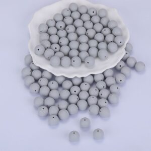 Siliconen, 15mm - Rond - Light Grey