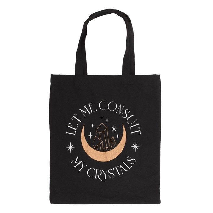 Katoenen Tote bag 'Let me consult my Crystals' - Afbeelding 2