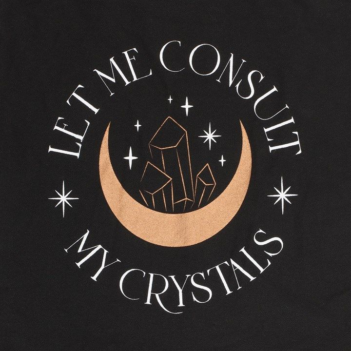 Katoenen Tote bag 'Let me consult my Crystals' - Afbeelding 3