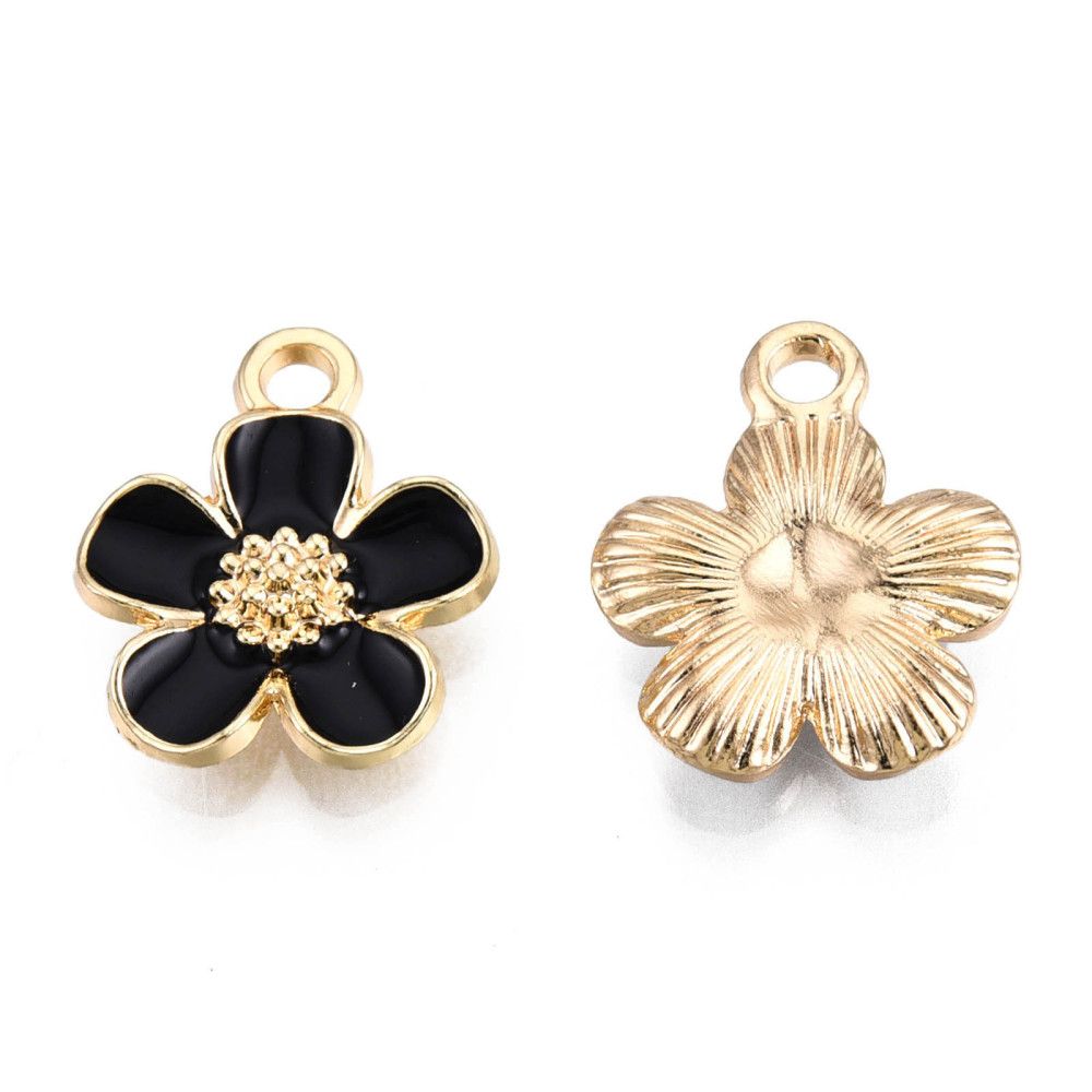 Bedel Enamel, Flower - Black