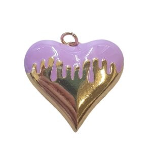 Bedel Enamel, Drip Heart - Neon Purple
