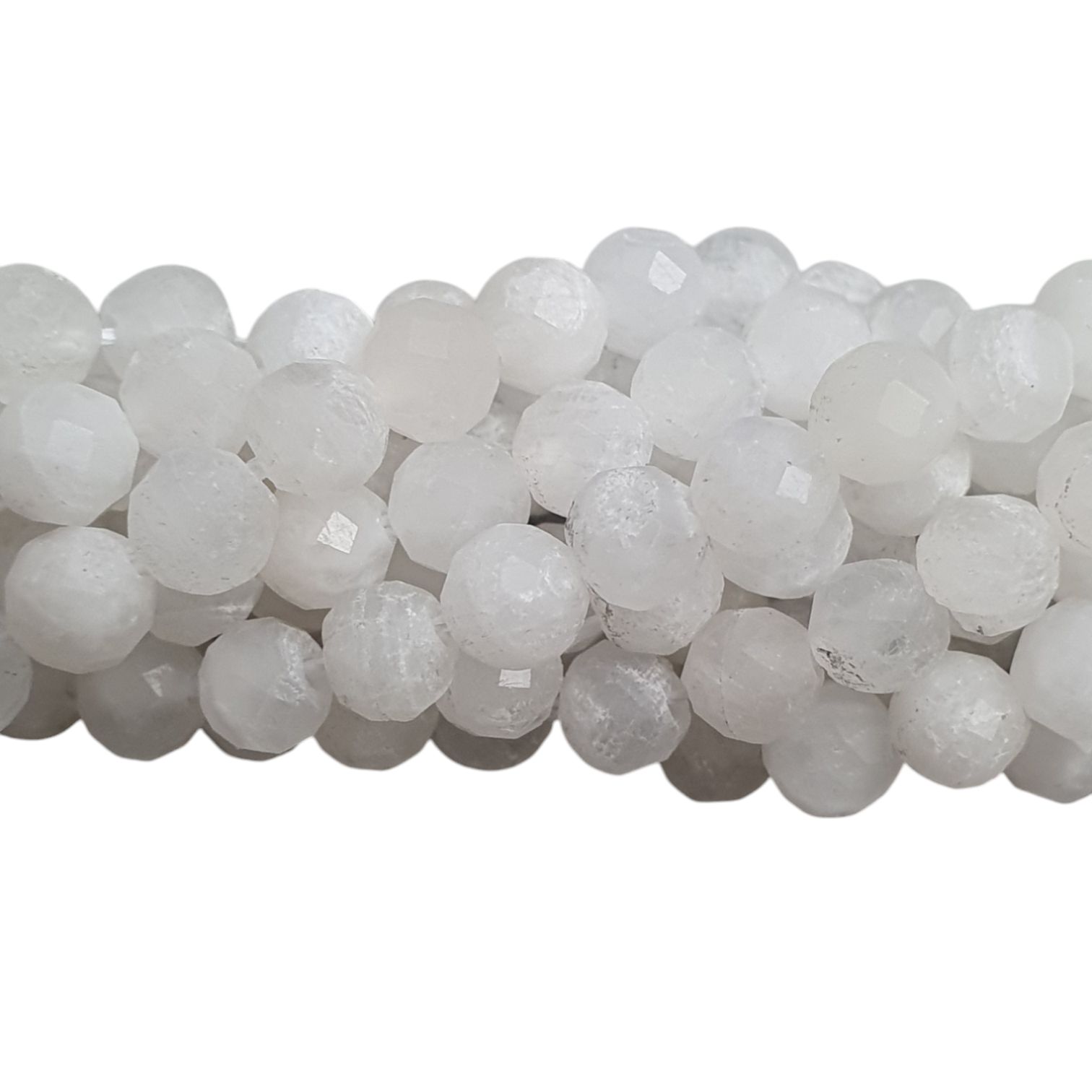 Natuursteen Facet - Regenboog Maansteen (Witte Labradoriet) - 4mm