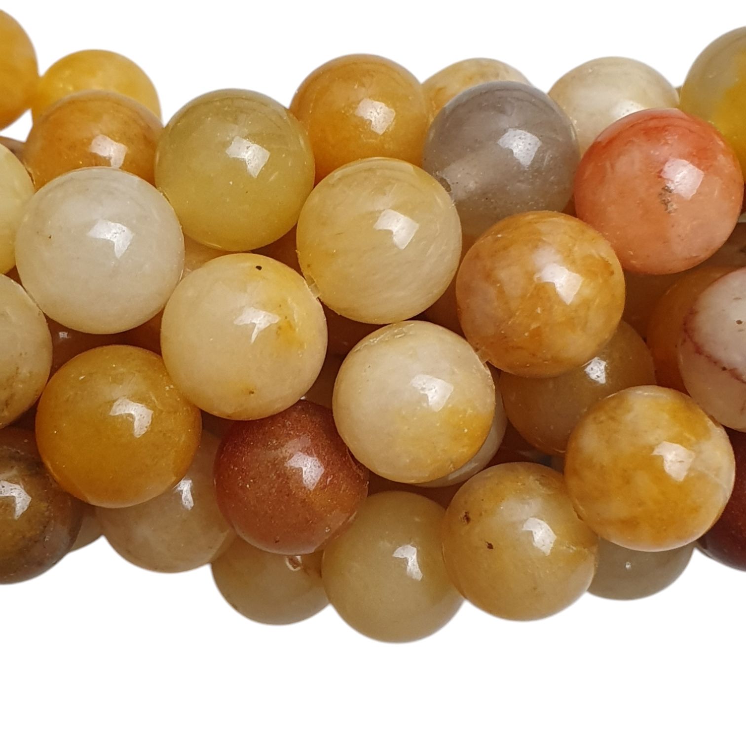Natuursteen Rond - Gele Jade - 8,7mm