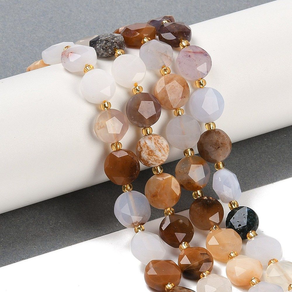 Natuursteen Facet Coin M - Blue Chalcedoon - Afbeelding 2
