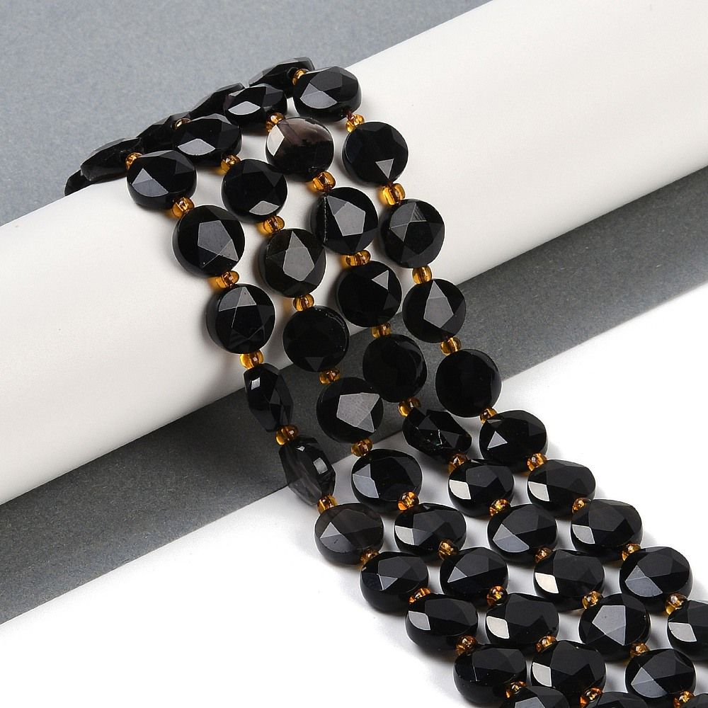 Natuursteen Facet Coin M - Obsidiaan - Afbeelding 2