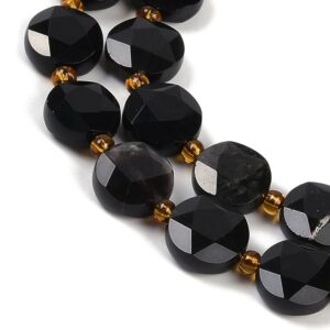 Natuursteen Facet Coin M - Obsidiaan