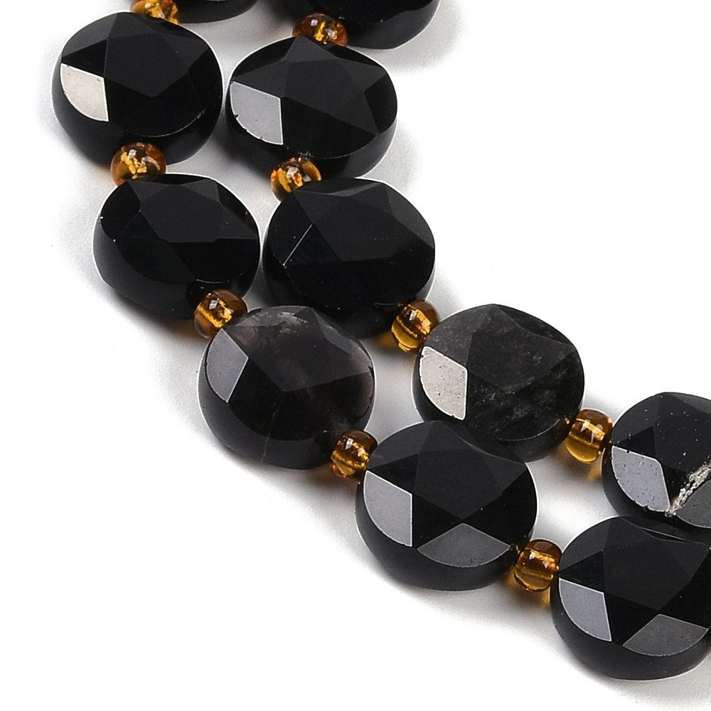 Natuursteen Facet Coin M - Obsidiaan