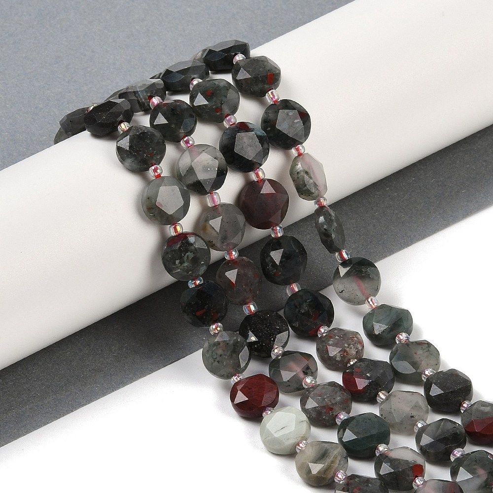 Natuursteen Facet Coin M - African Bloodstone - Afbeelding 2