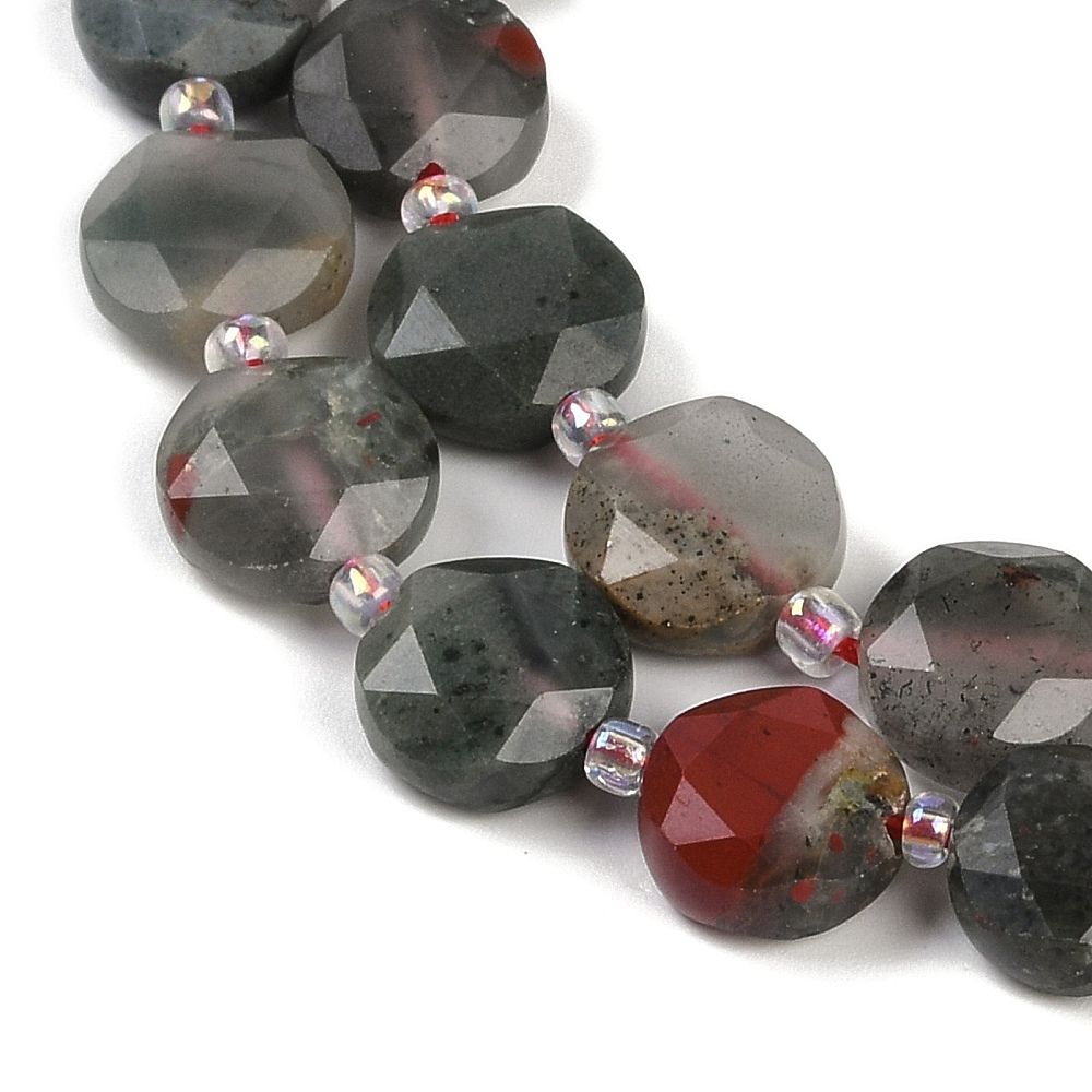 Natuursteen Facet Coin M - African Bloodstone