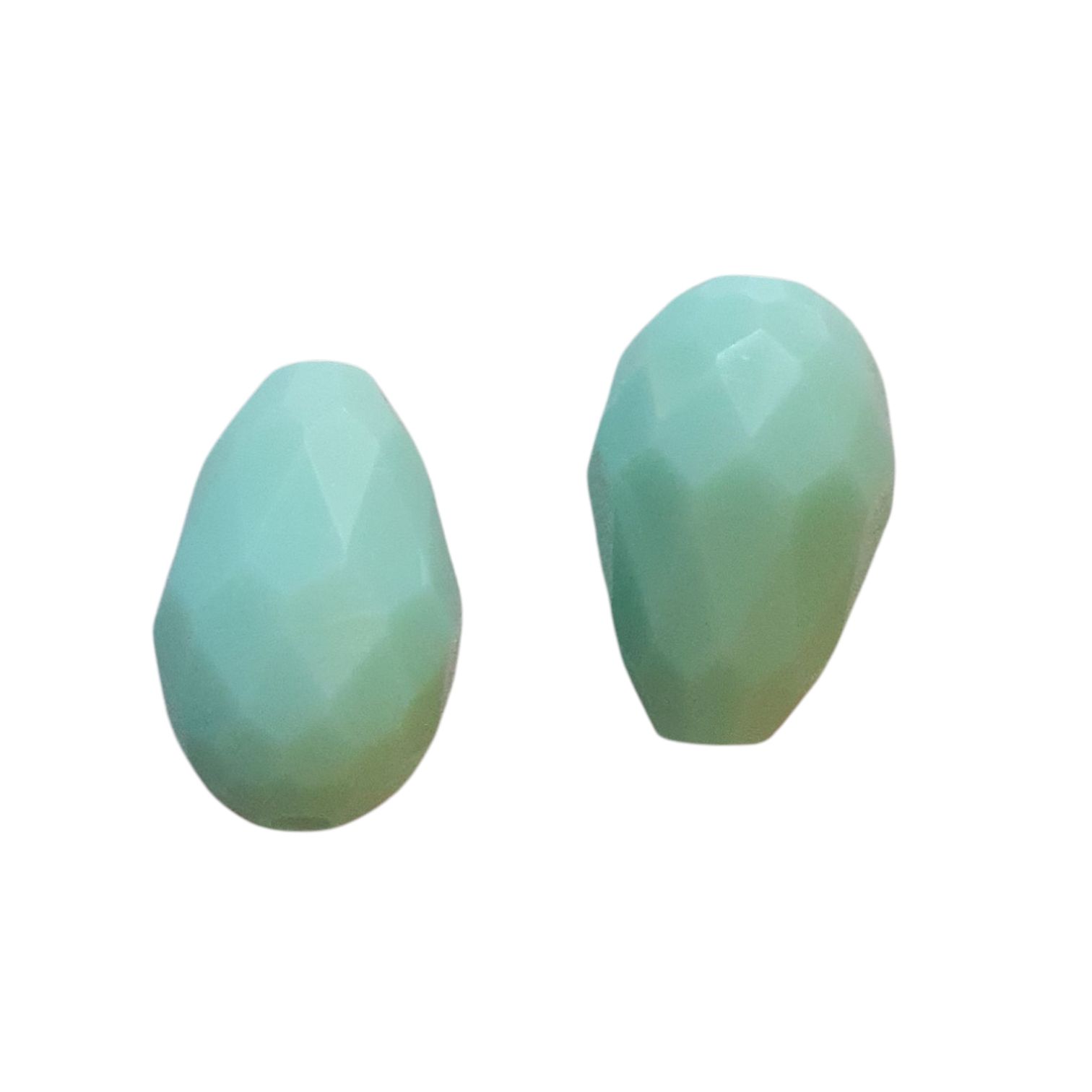 Facet Druppel - Opaque Mint Green