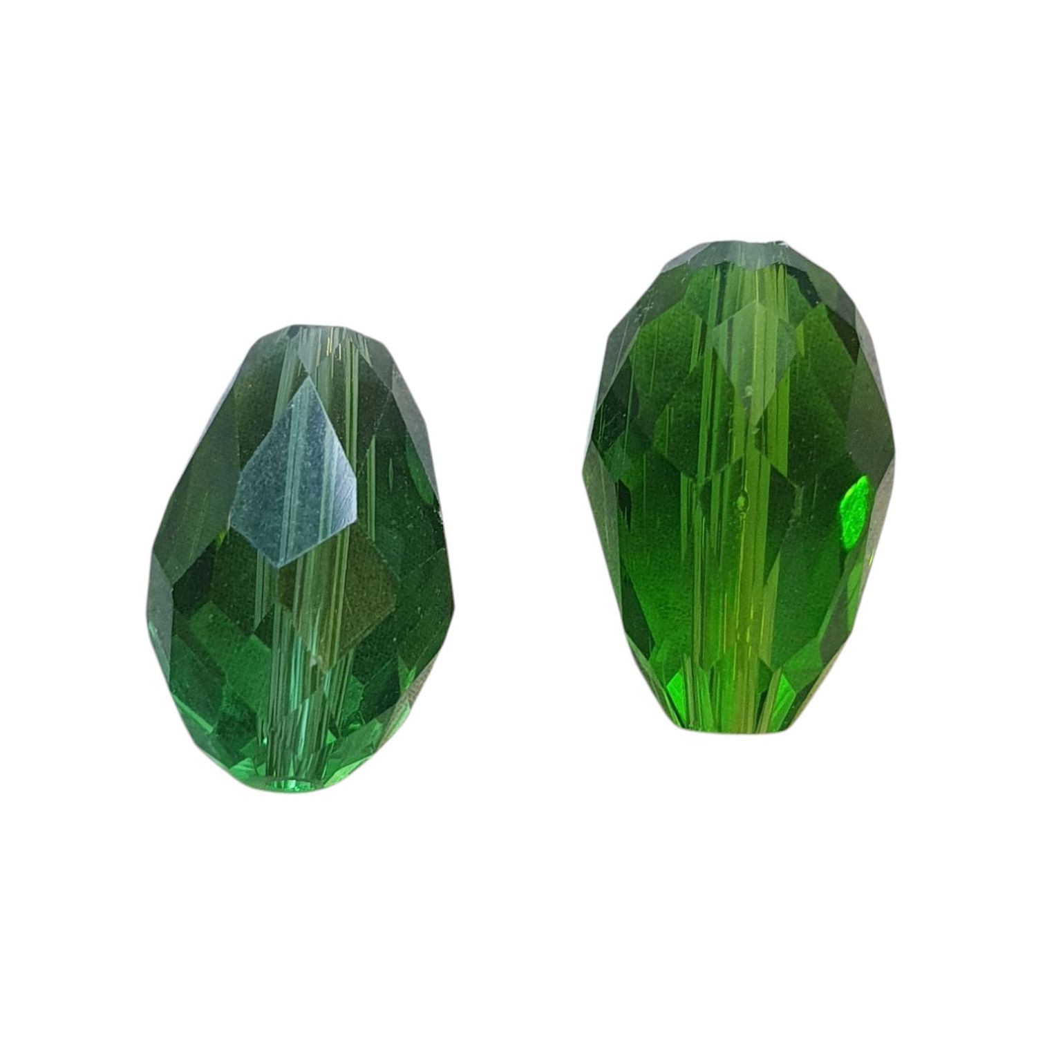 Facet Druppel - Translucent Dark Green