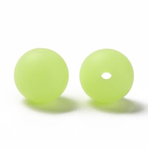 Siliconen, 12mm - Rond - Yellow - Glow