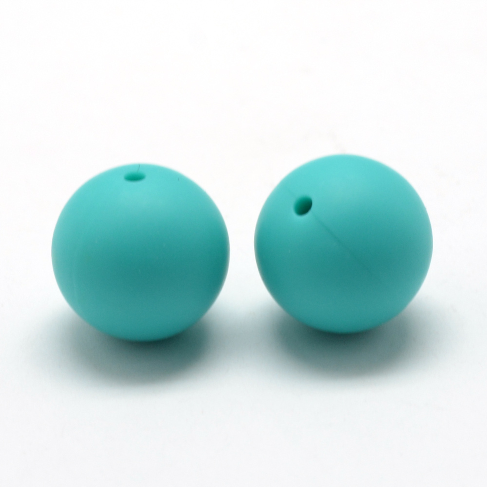 Siliconen, 12mm - Rond - Dark Turquoise - Afbeelding 2