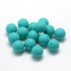 Siliconen, 12mm - Rond - Dark Turquoise