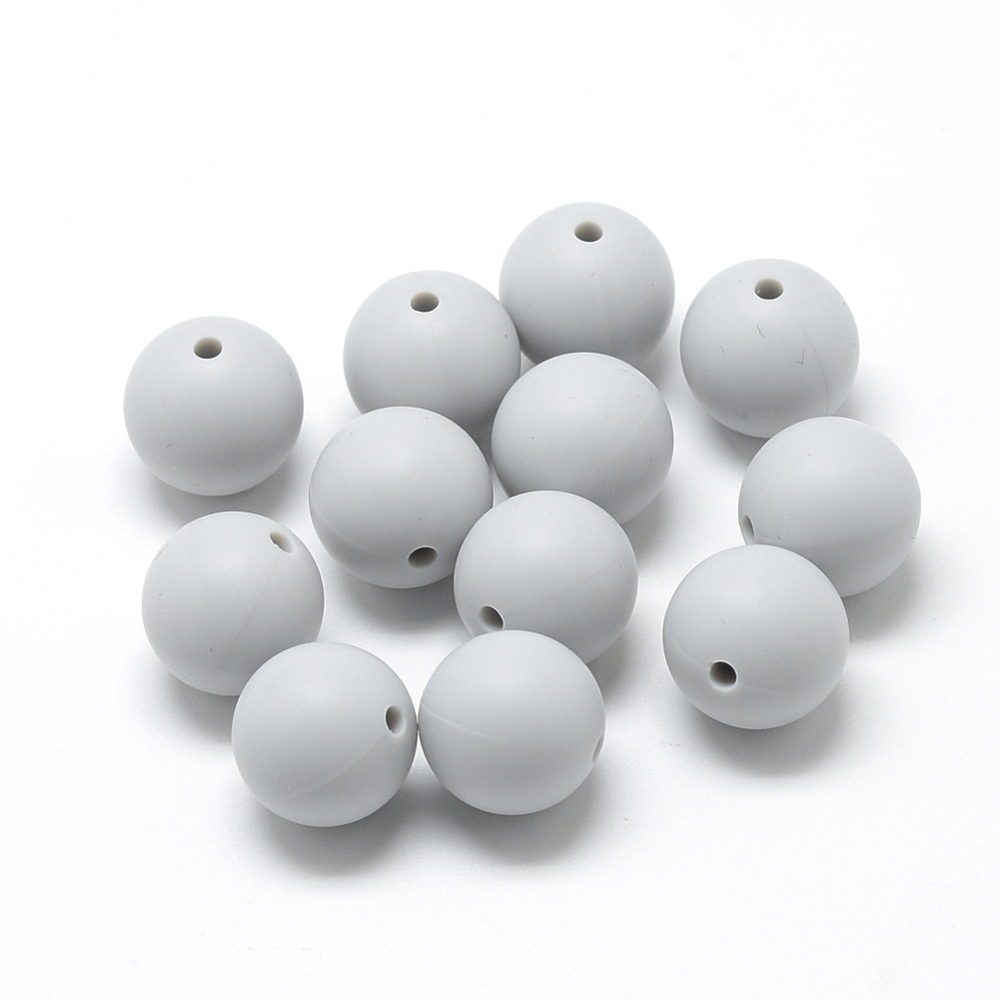 Siliconen, 12mm - Rond - Grey