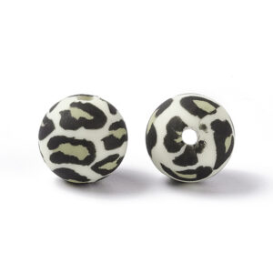 Siliconen, 12mm - Rond - Print Leopard