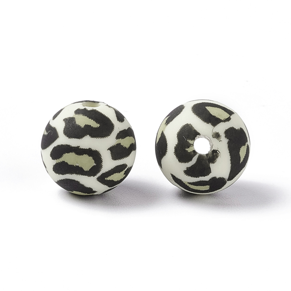 Siliconen, 12mm - Rond - Print Leopard