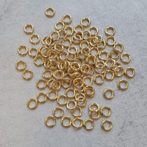 Ringetje - Gold-plated RVS, 4mm (100st.)