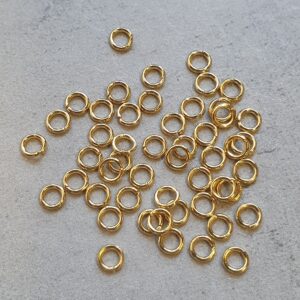 Ringetje - Gold-plated RVS, 4mm (50st.)