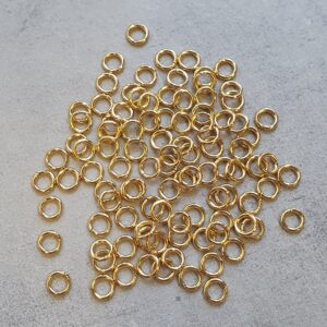 Ringetje - Gold-plated RVS, 5mm (100st.)