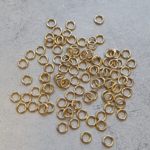Ringetje - Gold-plated RVS, 4mm (100st.) *donkerder