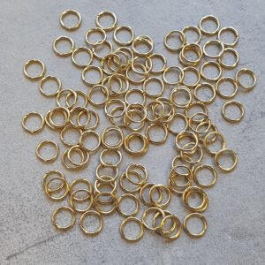 Ringetje - Gold-plated RVS, 5mm (100st.)