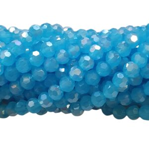 Facet Rond - Steel Blue - Luster AB